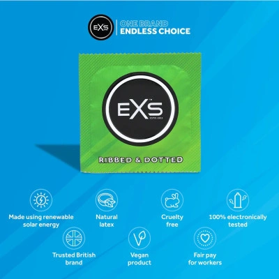 Релефни Презервативи EXS Extreme с ивици и точици