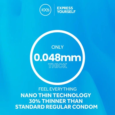48 бр. Ултра тънки презервативи EXS Nano Thin