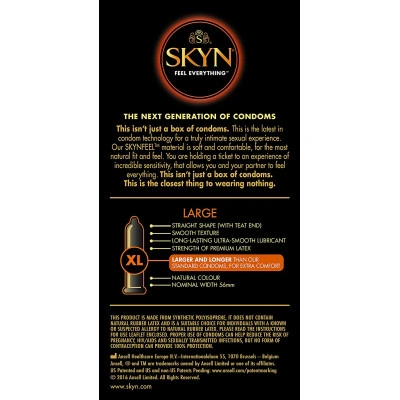 Големи нелатексови презервативи Skyn Large 